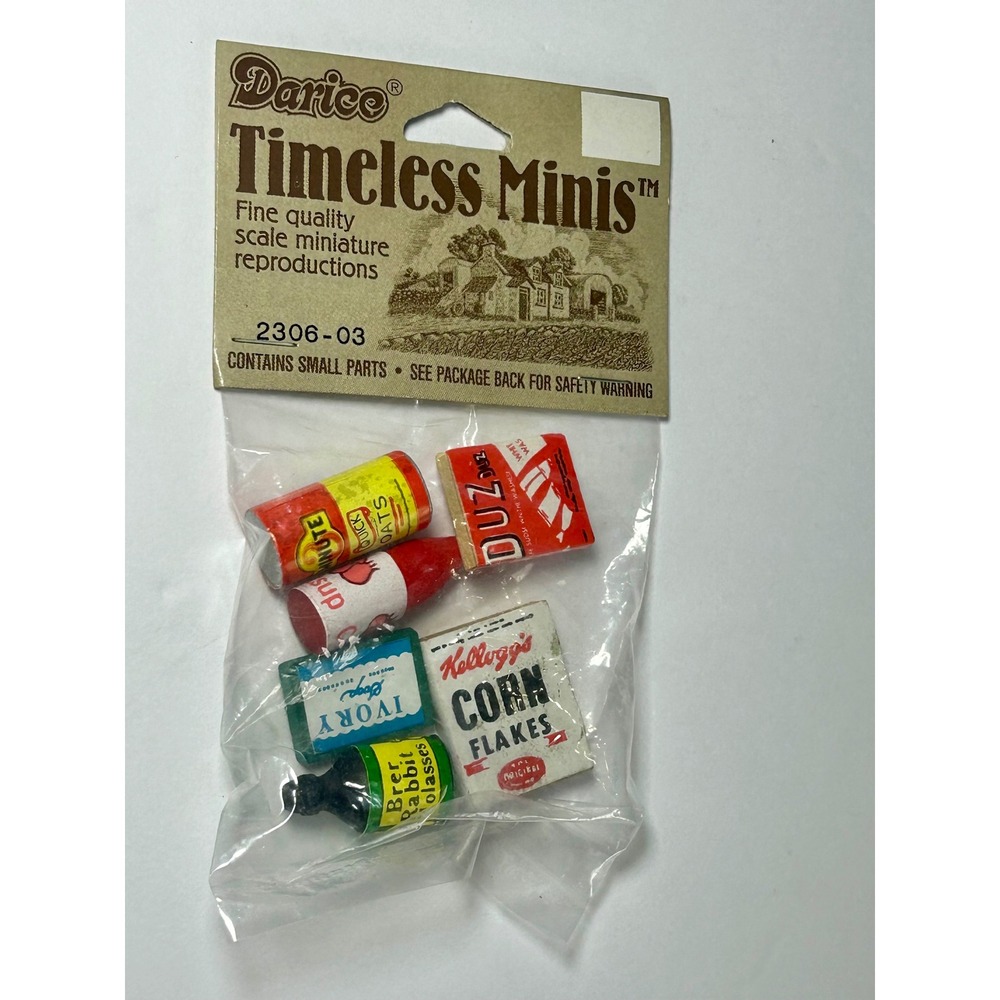 Darice Timeless Minis Scale Miniature Groceries Kellogg's Corn Flakes Dollhouse